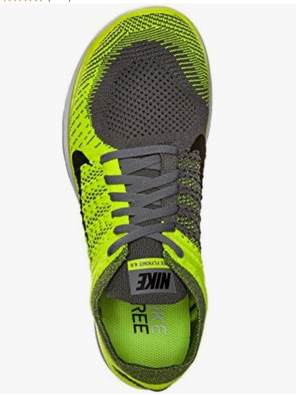 Nike Flyknit Trainers - Gray & Neon Yellow